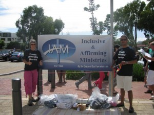 Staff member Rev Retha Benade & Board member Igor Boonzaaier before the march.