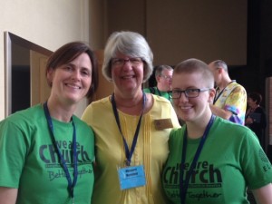 Margaret Moreland (middle) at the Rocky Mountain Synod Assembly